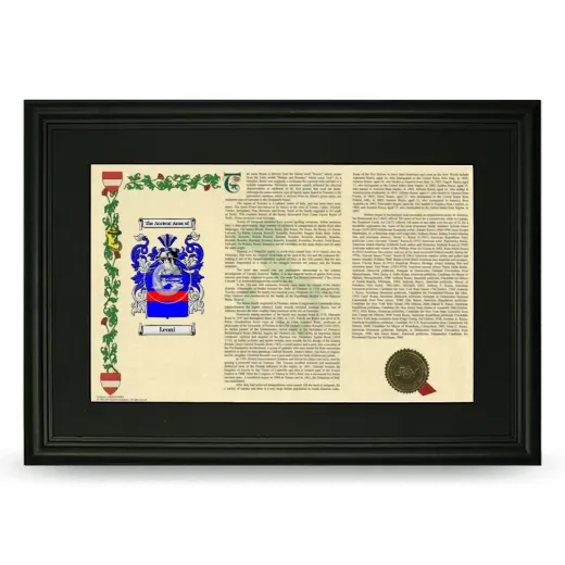 Leoni Deluxe Armorial Landscape Framed- Black