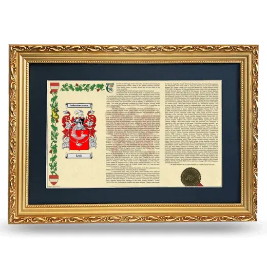 Lesh Deluxe Armorial Landscape Framed - Gold