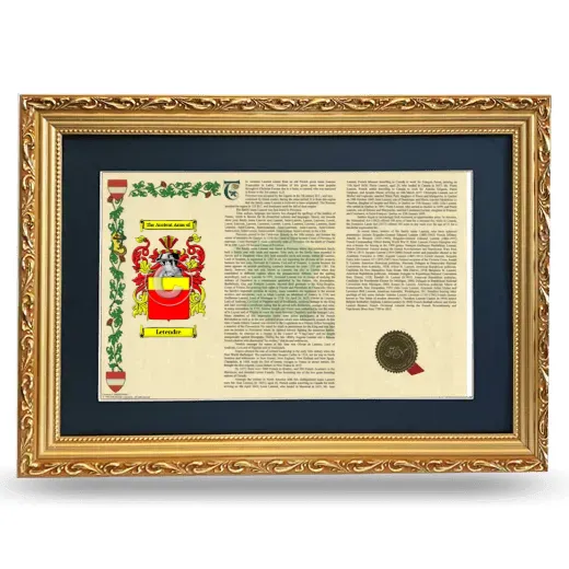 Letendre Deluxe Armorial Landscape Framed - Gold