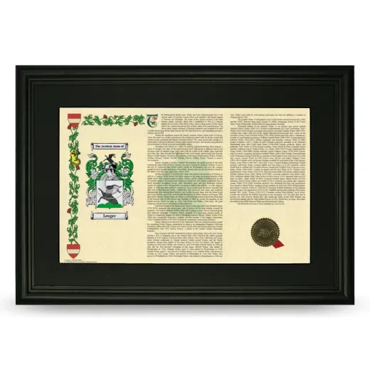 Leuger Deluxe Armorial Landscape Framed- Black