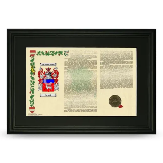 Levack Deluxe Armorial Landscape Framed- Black