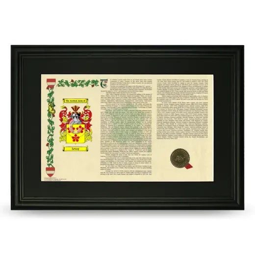 Levay Deluxe Armorial Landscape Framed- Black