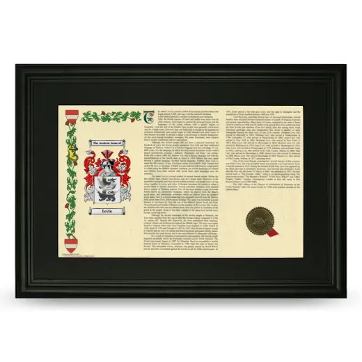 Levin Deluxe Armorial Landscape Framed- Black