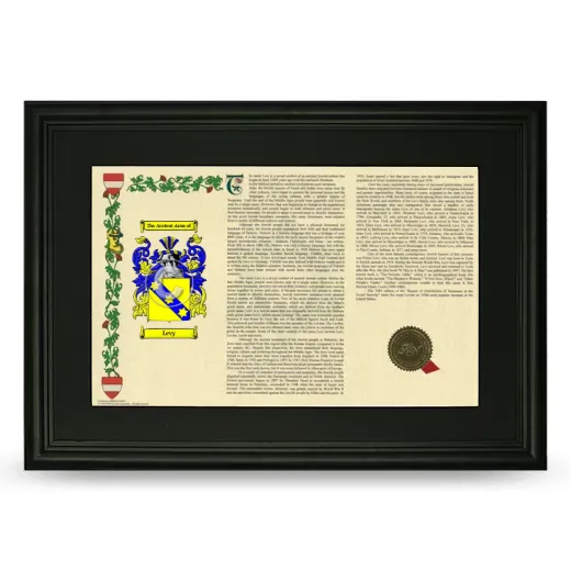 Levy Deluxe Armorial Landscape Framed- Black