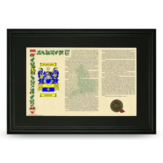 Leycester Deluxe Armorial Landscape Framed- Black