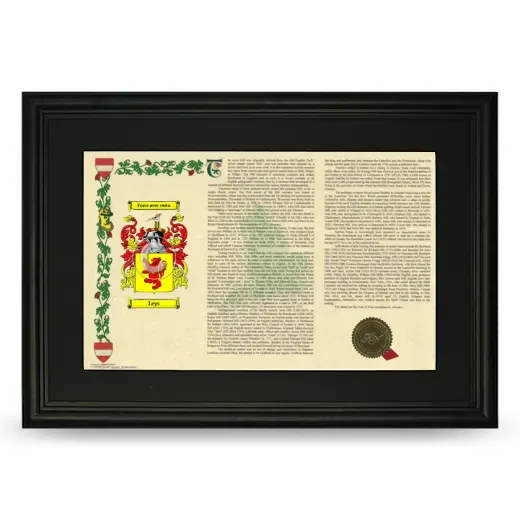 Leys Deluxe Armorial Landscape Framed- Black
