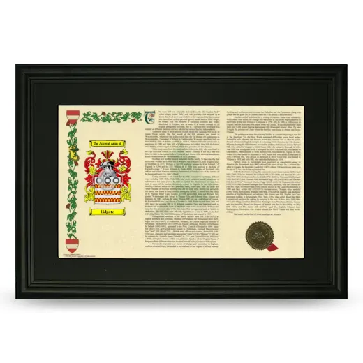 Lidgate Deluxe Armorial Landscape Framed- Black