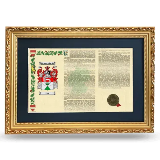 Lind Deluxe Armorial Landscape Framed - Gold
