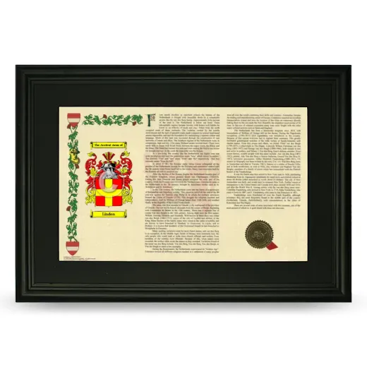 Lindon Deluxe Armorial Landscape Framed- Black