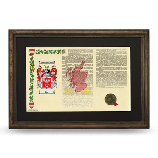 Lins Deluxe Armorial Landscape Framed - Brown