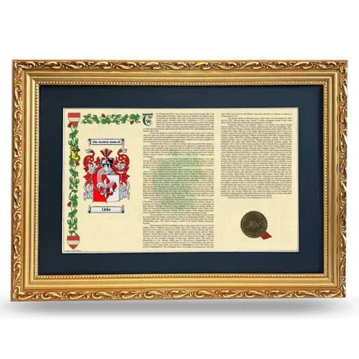 Litke Deluxe Armorial Landscape Framed - Gold