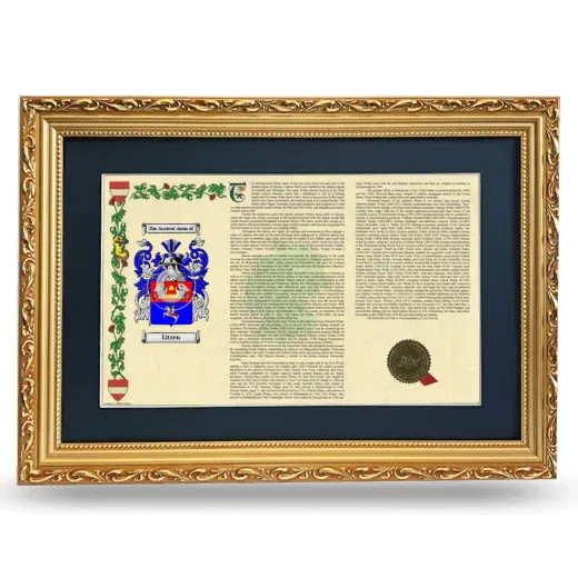 Litzen Deluxe Armorial Landscape Framed - Gold