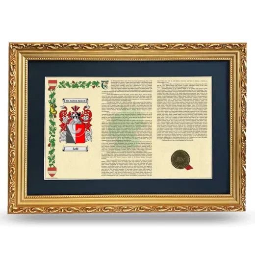 Lobl Deluxe Armorial Landscape Framed - Gold
