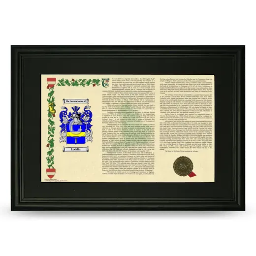 Locklin Deluxe Armorial Landscape Framed- Black