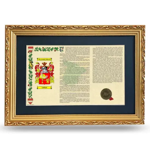 Lodaya Deluxe Armorial Landscape Framed - Gold