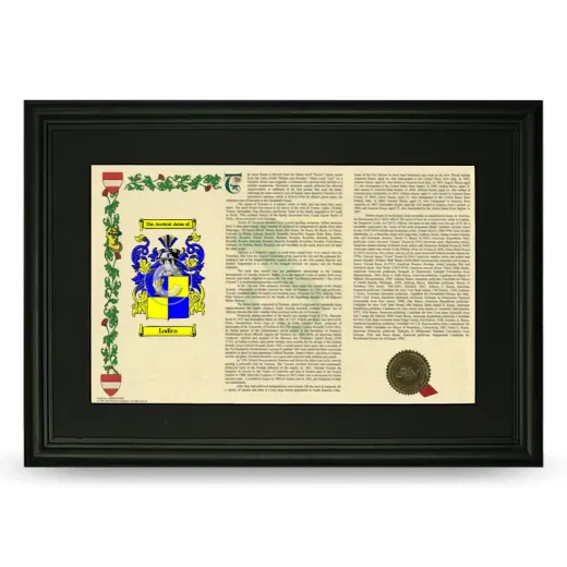 Lodico Deluxe Armorial Landscape Framed- Black