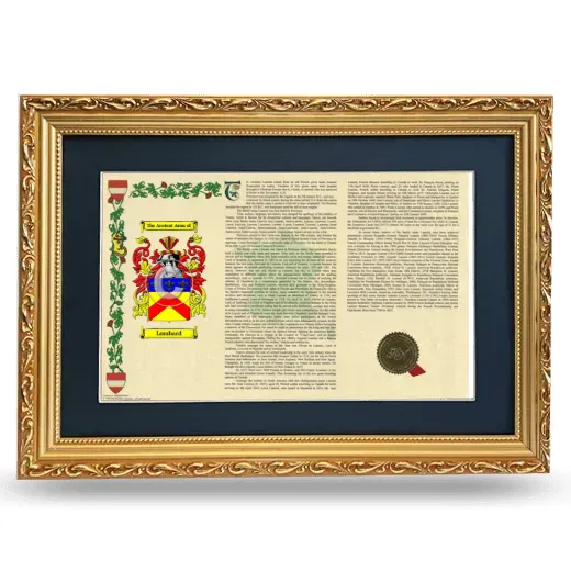 Lombard Deluxe Armorial Landscape Framed - Gold