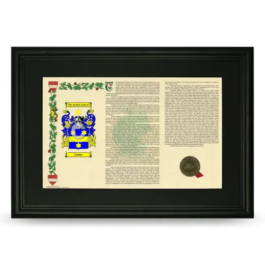 Lonas Deluxe Armorial Landscape Framed- Black