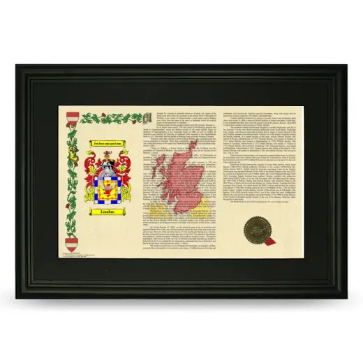 London Deluxe Armorial Landscape Framed- Black