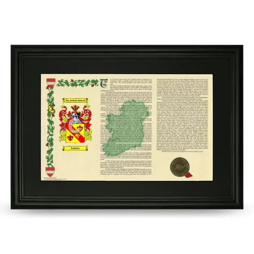 Loness Deluxe Armorial Landscape Framed- Black