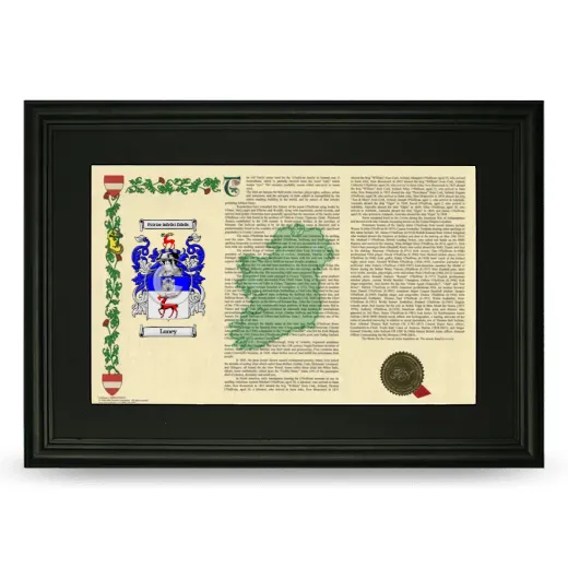 Loney Deluxe Armorial Landscape Framed- Black