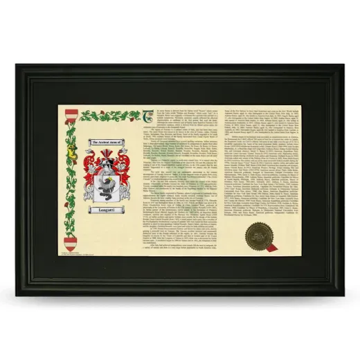 Longotti Deluxe Armorial Landscape Framed- Black