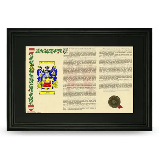 Lopez Deluxe Armorial Landscape Framed- Black