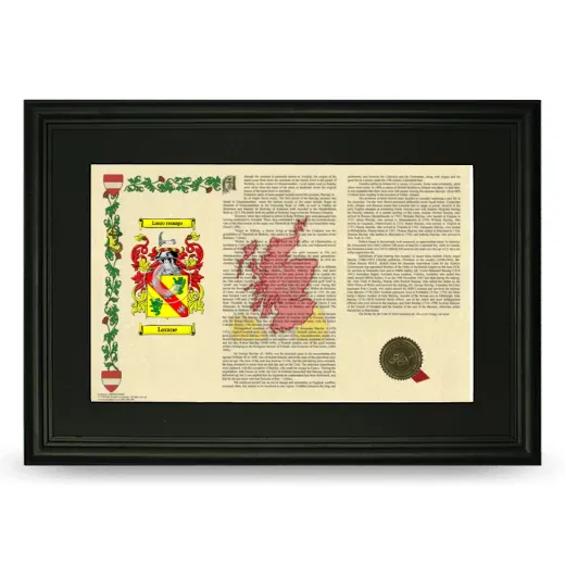 Lorane Deluxe Armorial Landscape Framed- Black