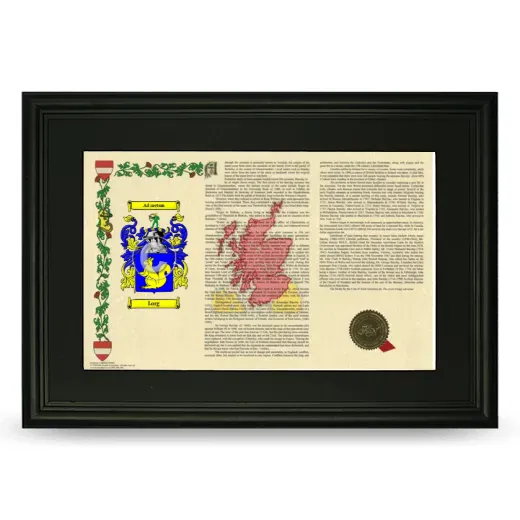 Lorg Deluxe Armorial Landscape Framed- Black