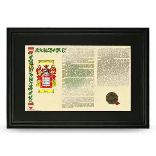 Losa Deluxe Armorial Landscape Framed- Black