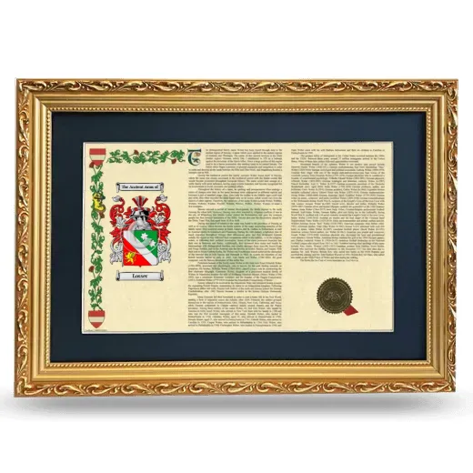 Losser Deluxe Armorial Landscape Framed - Gold