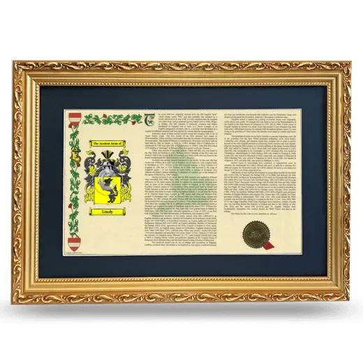 Loudy Deluxe Armorial Landscape Framed - Gold