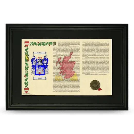 Lowd Deluxe Armorial Landscape Framed- Black