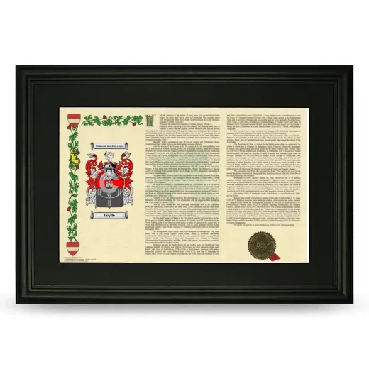 Loyde Deluxe Armorial Landscape Framed- Black