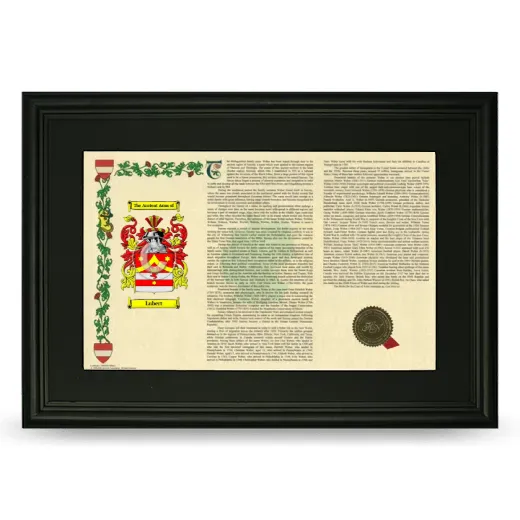 Lubert Deluxe Armorial Landscape Framed- Black