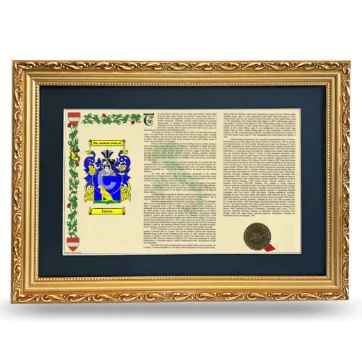 Lucco Deluxe Armorial Landscape Framed - Gold