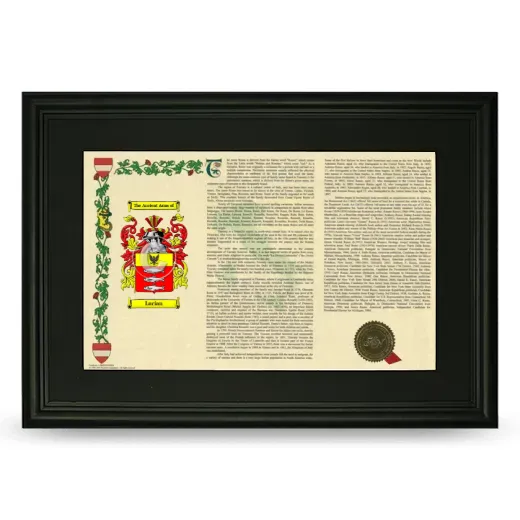 Lucian Deluxe Armorial Landscape Framed- Black