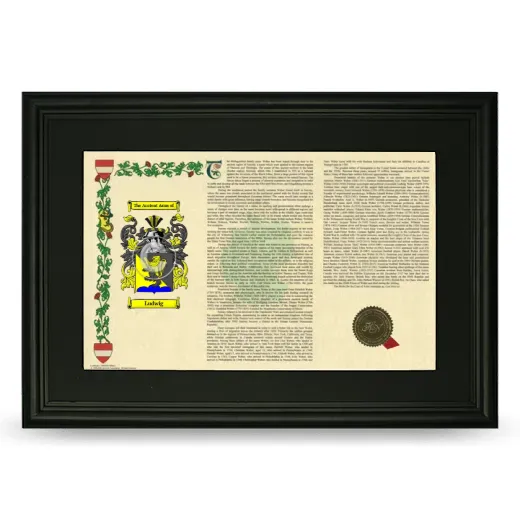 Ludwig Deluxe Armorial Landscape Framed- Black