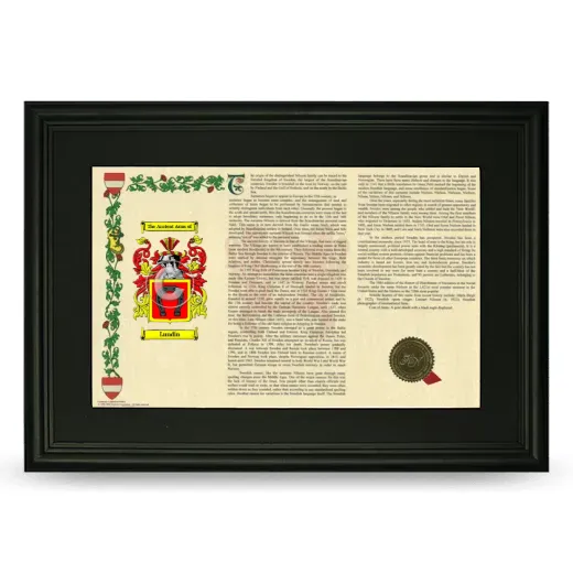 Lundin Deluxe Armorial Landscape Framed- Black