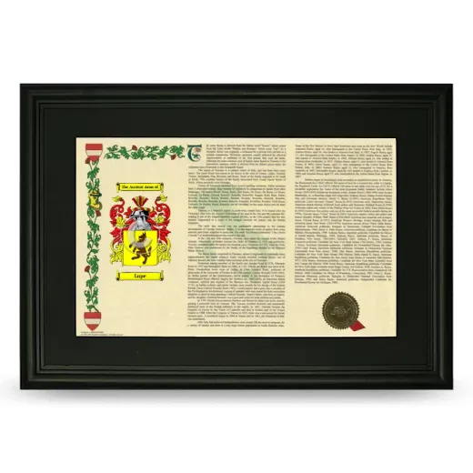 Lupe Deluxe Armorial Landscape Framed- Black