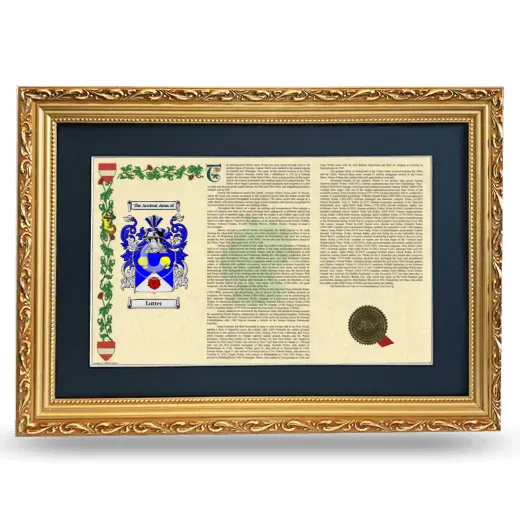 Lutter Deluxe Armorial Landscape Framed - Gold