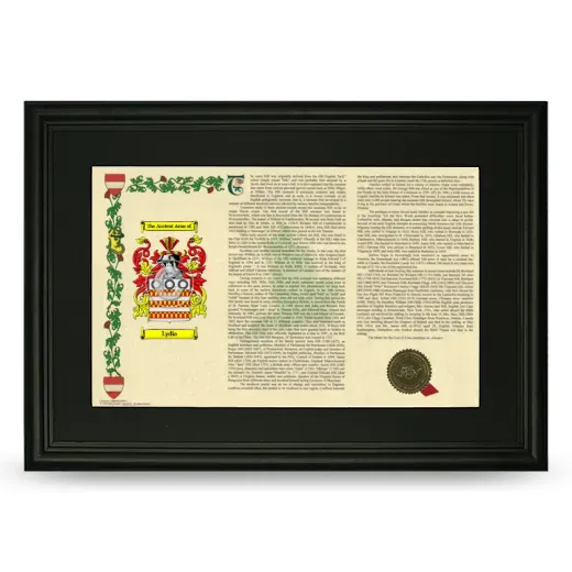 Lydia Deluxe Armorial Landscape Framed- Black