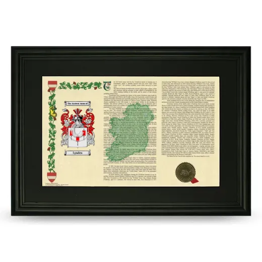 Lynden Deluxe Armorial Landscape Framed- Black