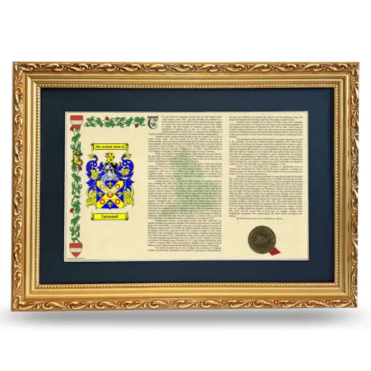 Lynwood Deluxe Armorial Landscape Framed - Gold