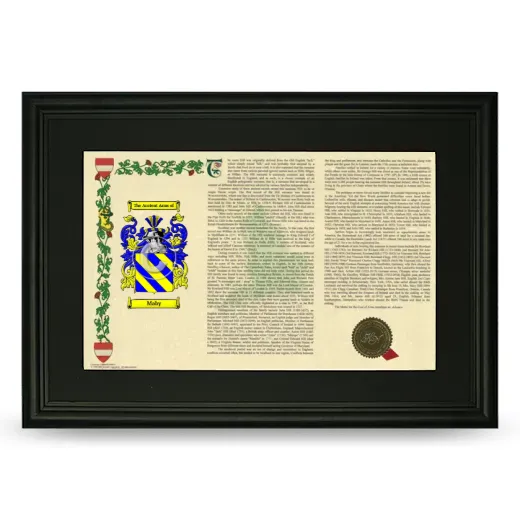 Maby Deluxe Armorial Landscape Framed- Black