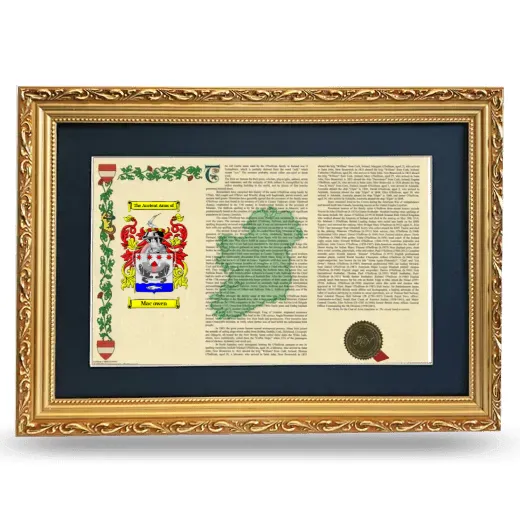 Mac owen Deluxe Armorial Landscape Framed - Gold