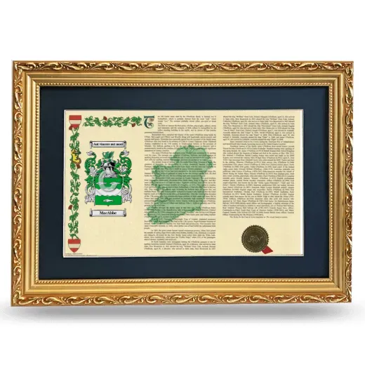 MacAbbe Deluxe Armorial Landscape Framed - Gold