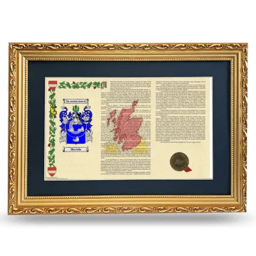 MacAda Deluxe Armorial Landscape Framed - Gold