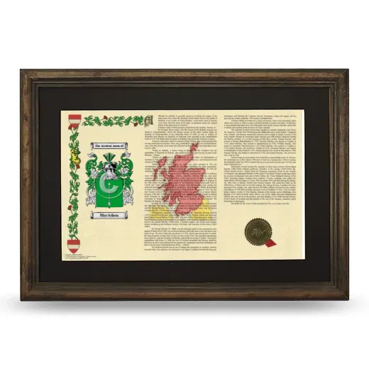 Macadam Deluxe Armorial Landscape Framed - Brown