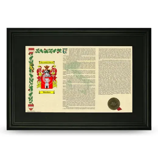 Macaluso Deluxe Armorial Landscape Framed- Black